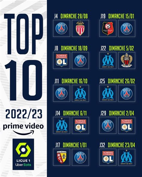 Ligue 1 Uber Eats Le Calendrier Des Matchs De La Saison 2022 2023 Et