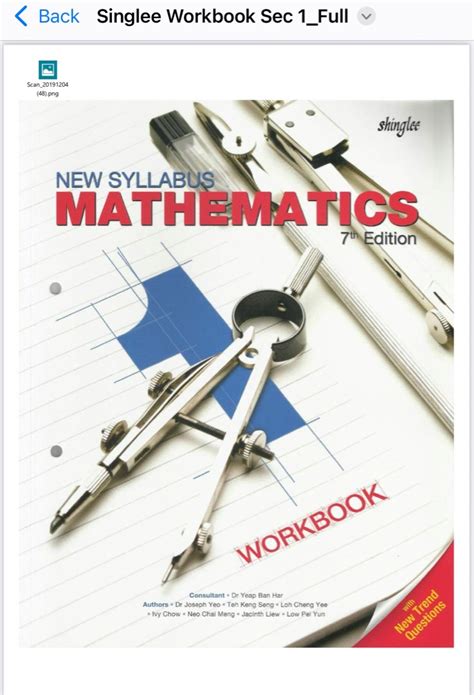 Shinglee Mathematics Sec Workbook Th Edition Pdf Hobbies Toys