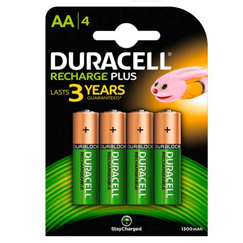 Duracell Recharge Plus Aa Batteries Four Pack