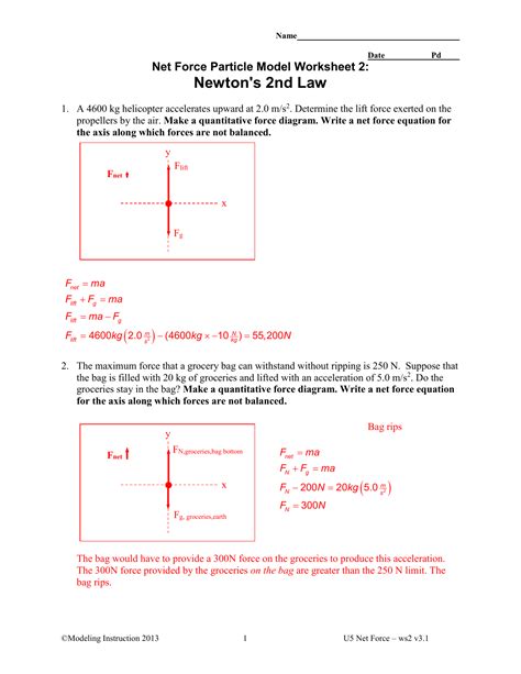 Calculating Net Force Worksheet Worksheets Decoomo