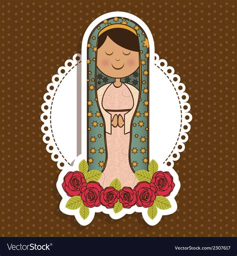 Religious From Virgin Mary Mother Jesus Christ Vector Image