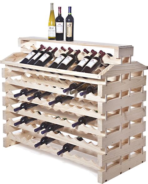 Modularack Island Fixture Deluxe Bottles Natural Wine Racks