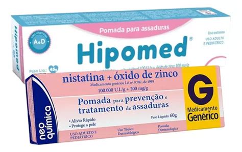 Hipomed Pomada Assadura G Pomada Nistatina Xido De Zinco Mercadolivre