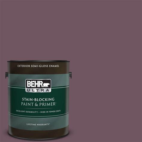 Behr Ultra Gal S Exotic Eggplant Semi Gloss Enamel Exterior