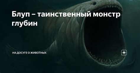 Блуп – таинственный монстр глубин | На досуге о животных | Дзен