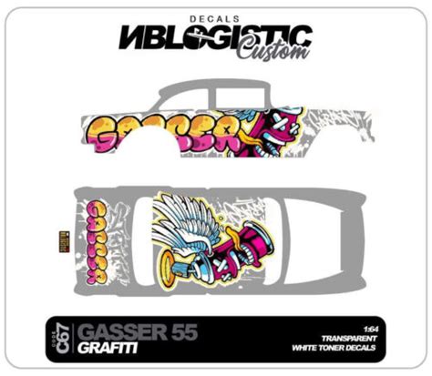 Chevy Gasser Custom Universal Waterslide Decal For Hot Wheels Scale Ebay