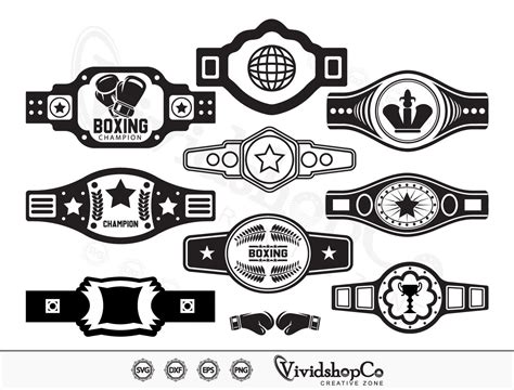 Championship Belt Svg Clipart Cut Files For Silhouette 48 Off