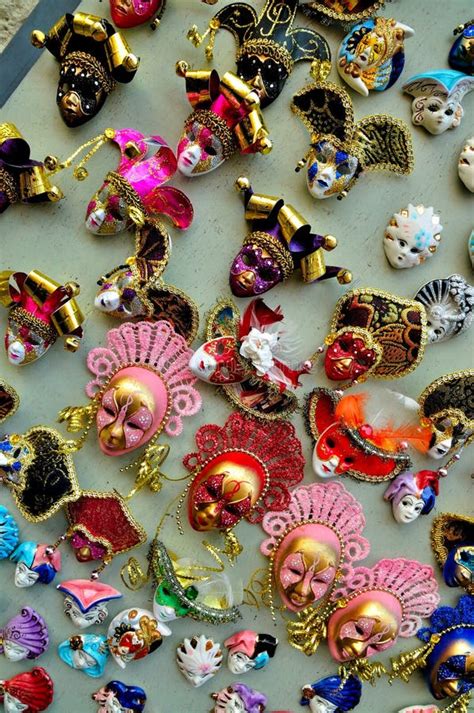 Tiny Colourful Italian Carnival Masks Stock Photo - Image of purple ...