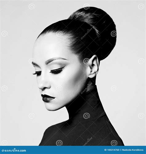 Female Face Profile Black And White