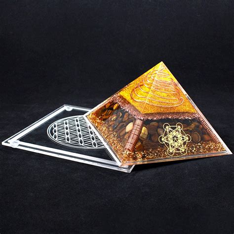 Amazing Tower Of Tiger Eye Orgone Pyramid Orgone Pyramids