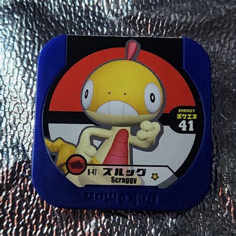 Scraggy Pokemon Tretta Game Japanese Nintendo Blue Coin Chip Ebay