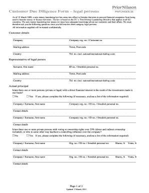 Sample Customer Due Diligence Form Fill And Sign Printable Template