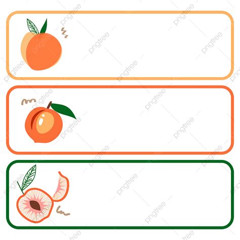 Peach Sticker Vector Hd Png Images Name Sticker Cute Style Peach Name