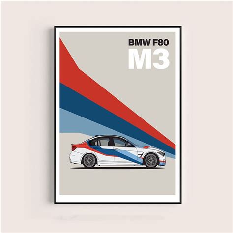 Bmw M3 E30 M4 Racing Car Canvas Painting Poster Decorativi E Stampe Picture Wall Art For Home