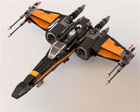 3d lego star wars poe model