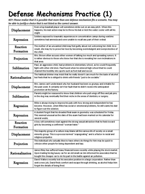 7 Defense mechanisms ideas | counseling resources, therapy ...