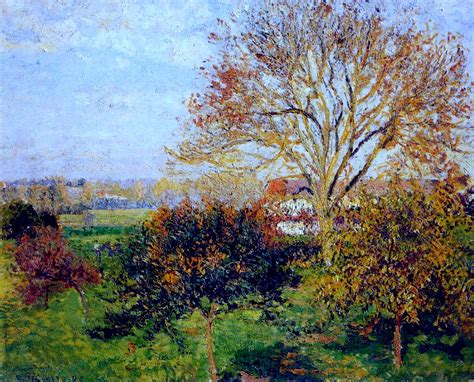 Autumn Morning At Eragny Camille Pissarro Wikiart Org