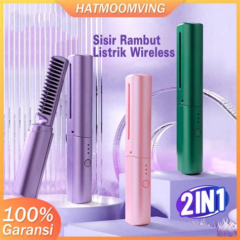 Jual New Sisir Catokan Pelurus Curly Rambut In Mini Nirkabel Sisir