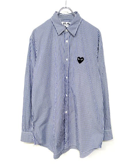 トップス Comme Garcons Play Comme Des Garcons ストライプシャツ L ギャルソンの通販 By