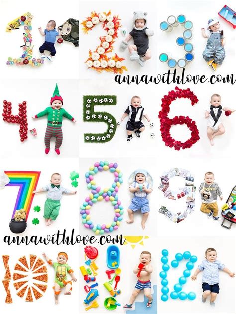 There Are Many Different Pictures Of Babies And Numbers