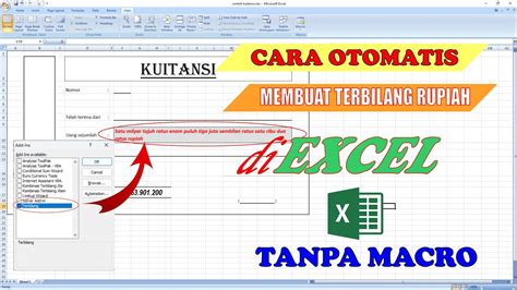 MEMBUAT TERBILANG RUPIAH DI EXCEL MUDAH TANPA MACRO YouTube