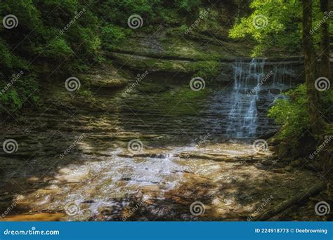 Jackson Falls Along The Natchez Trace Parkway Stock Image Image Of