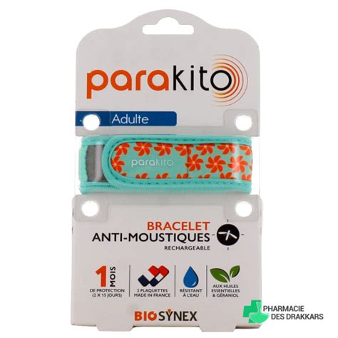 Bracelet Anti Moustique Parakito Pour Adulte Huiles Essentielles