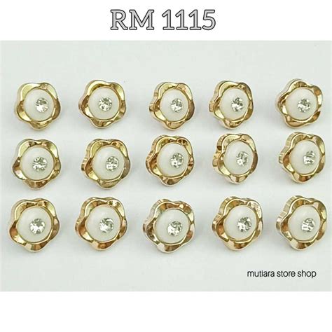 Jual 144 Pcs Kancing Baju Bunga Mutiara Rm 1115 Shopee Indonesia