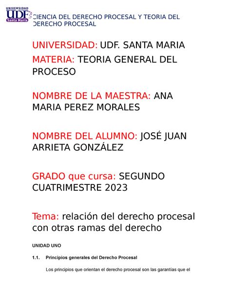 Principios Generales DEL Derecho Procesal DERECHO PROCESAL