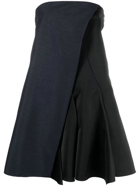 Christian Dior Pre Owned 2010s Panelled Strapless Dress Black Farfetch Au