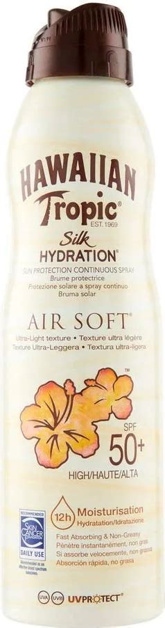 Hawaiian Tropic Silk Hydration Sun Protection Continuous Spray Air Soft