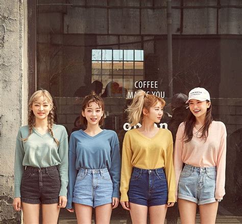 Chuu Long Sleeve V Neck Sweater Yesstyle Cuffed Denim Shorts