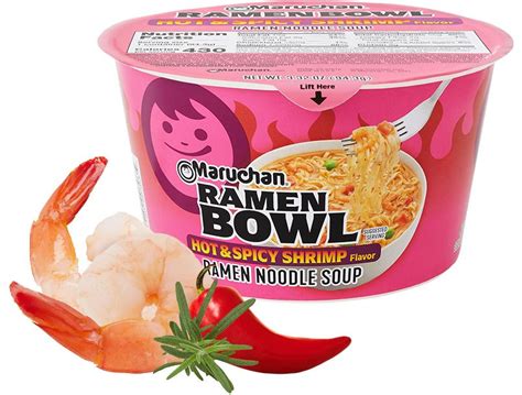 Лапша быстрого приготовления MARUCHAN Bowl Hot Spicy Shrimp Маручан