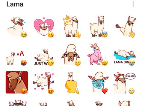 Lama Sticker Pack Telegram Stickers Library