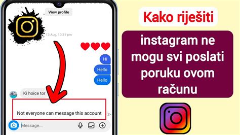 Kako riješiti instagram ne može svako poslati poruku na ovaj račun