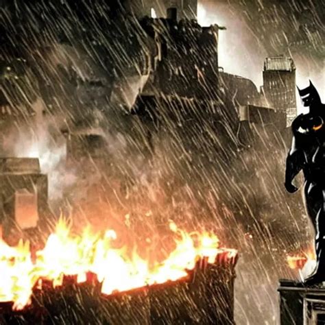 Batman Watching Gotham Burn