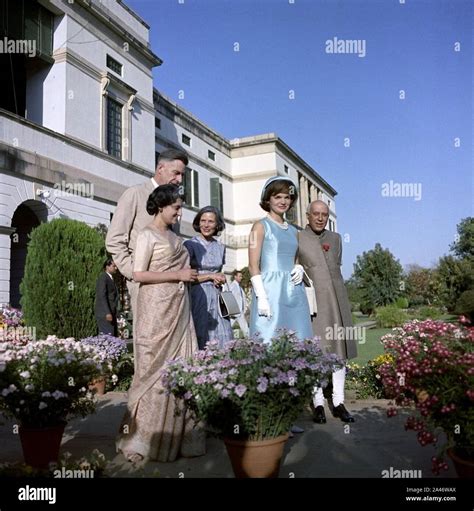 First Lady Jacqueline Kennedy with Prime Minister Jawaharlal Nehru and ...