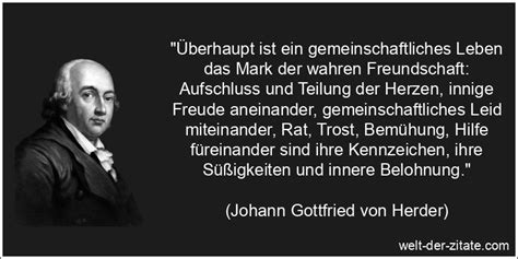 Johann Gottfried Von Herder Zitat Freundschaft Berhaupt Ist Ein