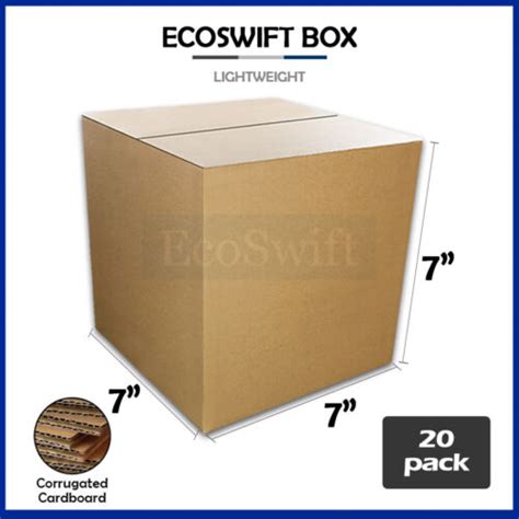 20 7x7x7 Ecoswift Cardboard Packing Moving Shipping Boxes Corrugated Box Cartons Ebay