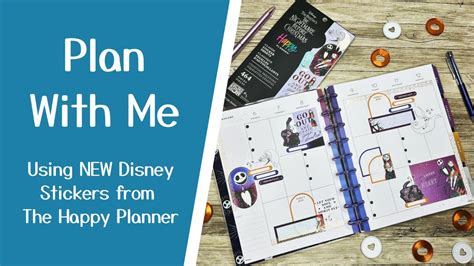 Plan With Me Using New Disney Stickers Classic Vertical Happy Planner