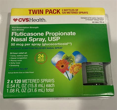 Cvs Fluticasone Propionate Nasal Spray Usp 2 Pack Of 120 Metered Sprays