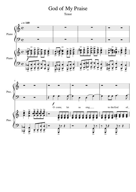 God of My Praise - Tenor Sheet music for Piano (Church Choir ...