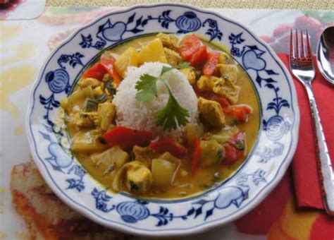 Fruchtiges Putencurry Im Wok Mit Basmatireis Rezept Kochbar De