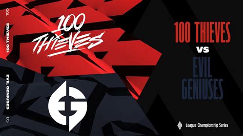 100 Vs EG Week 8 Day 2 LCS Spring Split 100 Thieves Vs Evil