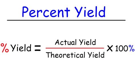 Theoretical Yield And Percent Yield Worksheet