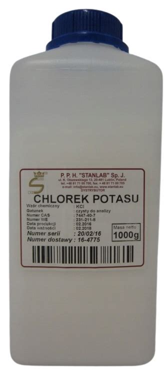 Stanlab Chlorek Potasu CZDA Potas KCl Czysty 1kg 12455388134