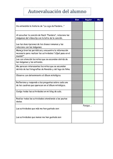 Formato De Evaluacion Evaluacion Ficha De Observacion Autoevaluacion