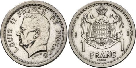 Franc Louis Ii Silver Piedfort Essai Monaco Numista