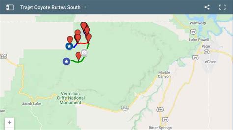 Coyote Buttes Trail Map