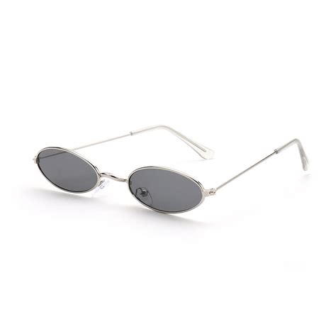 Gafas de sol ovaladas pequeñas Retro para hombre y mujer anteojos de